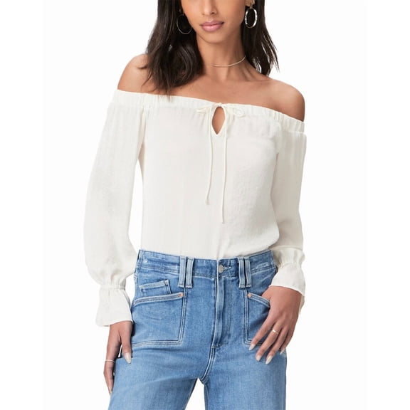 PAIGE womens  Ayanna Blouse, 4, White