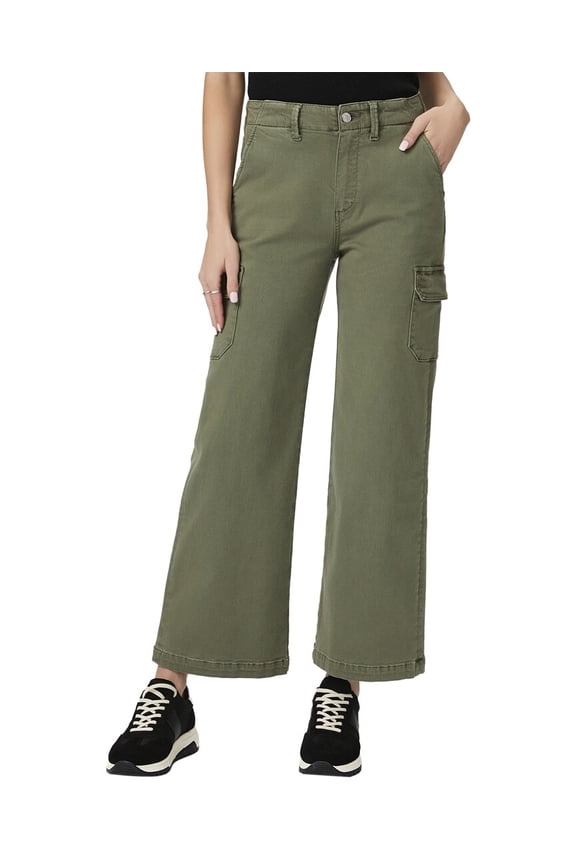 womens Carly Cargo Vintage Ivy Green Wide Leg Jean, 27
