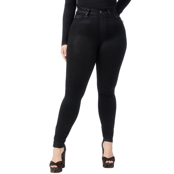 PAIGE womens Cheeky Black Fog Luxe Coating Skinny Leg Jean, 27