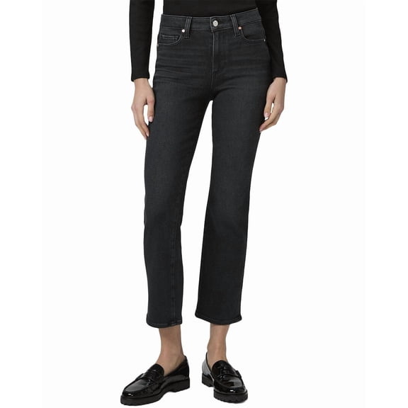 PAIGE womens Cindy Black Lotus Slim Straight Jean, 23