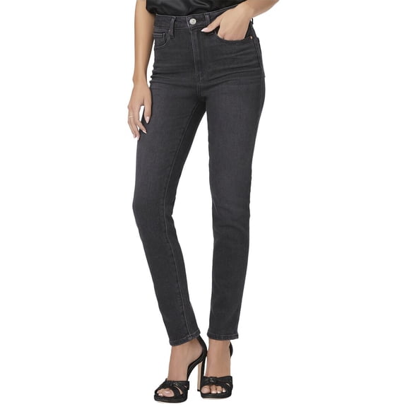 PAIGE womens  Gemma Black Lotus High Rise Slim Cigarette Jean, 23
