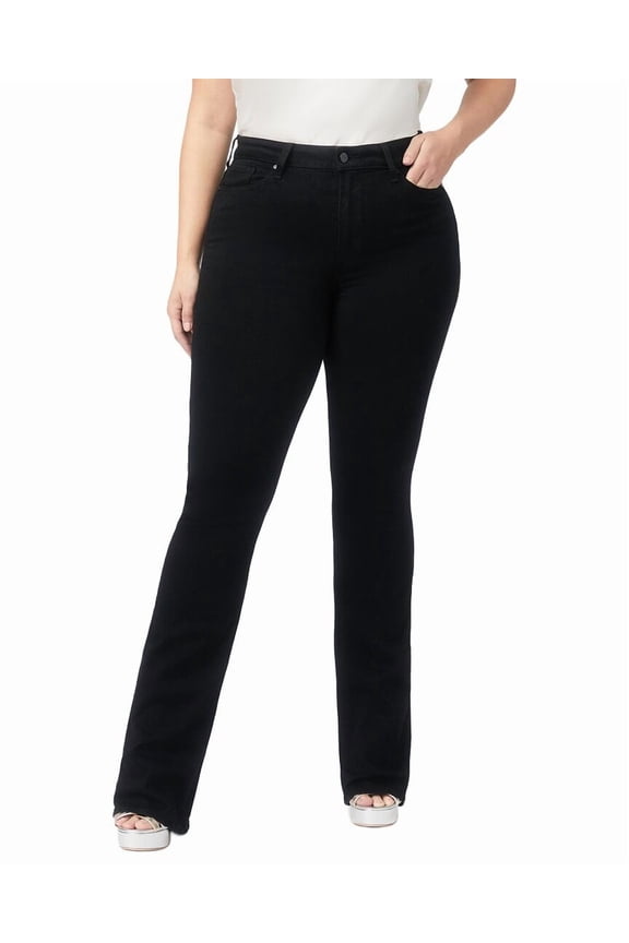womens Hourglass Black Shadow High Rise Boot Cut Jean, 25