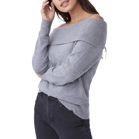 PAIGE womens Izabella Wool-Blend Sweater, l, Grey