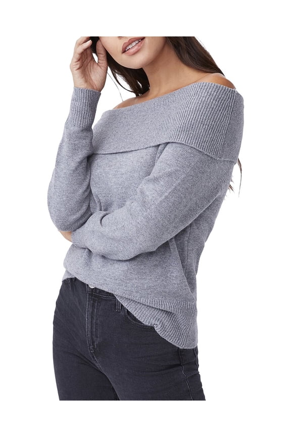 womens Izabella Wool-Blend Sweater, l, Grey