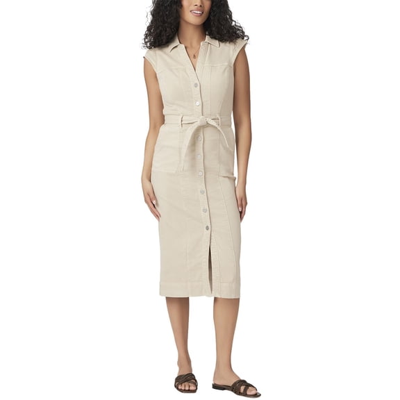 PAIGE womens   Jaxsyn Midi Dress, 0, Beige
