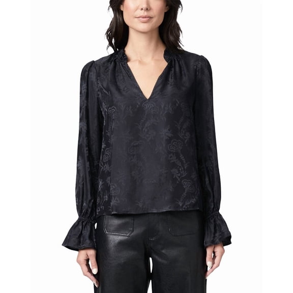 PAIGE womens   Laurin Blouse, xs, Black
