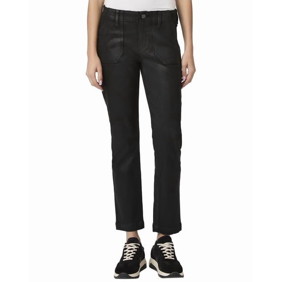PAIGE womens Mayslie Black Fog Luxe Coating Straight Leg Jogger Jean, 33