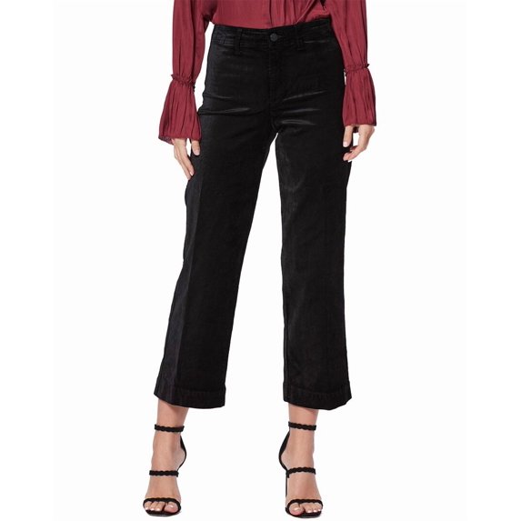 PAIGE womens Nellie Black Overdye Culotte Jean, 24