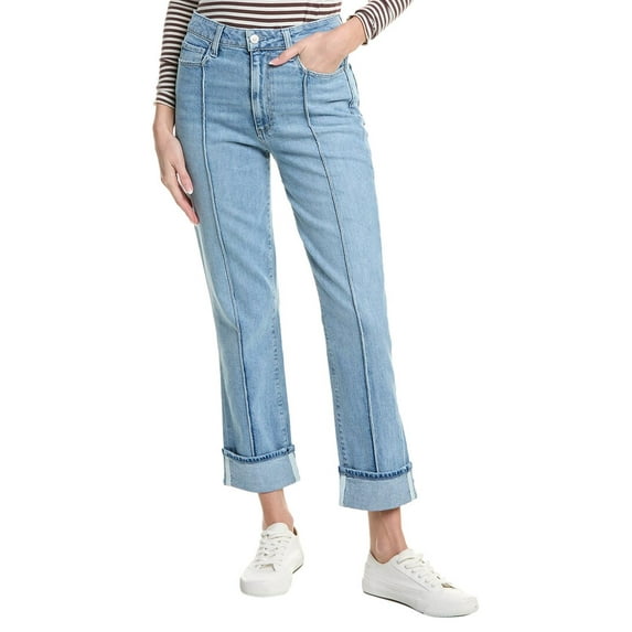 PAIGE womens Noella Malo Wide Cuff Jean, 28, Blue