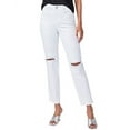 thumbnail image 1 of PAIGE womens  Noella Soft Ecru Destructed High-Rise Relaxed Straight Leg Jean,, 1 of 3