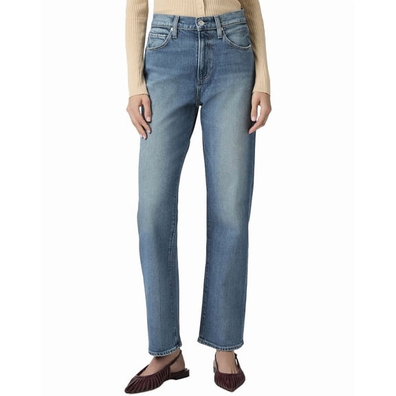 PAIGE womens  Sawyer Cranked Up High Rise Wide Straight Leg Jean, 25