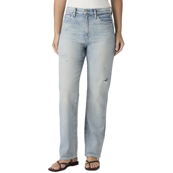 PAIGE womens Sawyer Seamed Beltloops Mic Drop Destructed Jean, 28