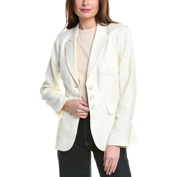 PAIGE womens Shania Blazer, 6, Ivory