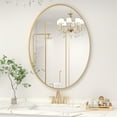 thumbnail image 1 of PAIHOME 22X30 Oval Metal Frame Mirror Bathroom Mirror Wall Mirror, Stainless Steel Frame, Gold, 1 of 6