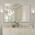 thumbnail image 1 of Clavie 24" Round Wall Mirror Farmhouse Mirror for Entryway, Bathroom, Livingroom, Wood Frame, 1 of 5