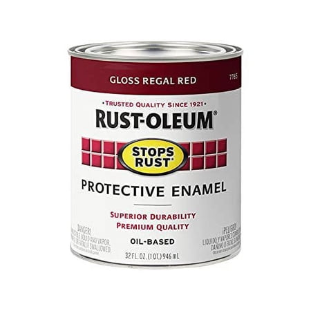 Rust-Oleum Interior/Exterior Paint Regal Red Gloss Oil-Based - Water-Resistant - 2 Pack, 1 Qt.