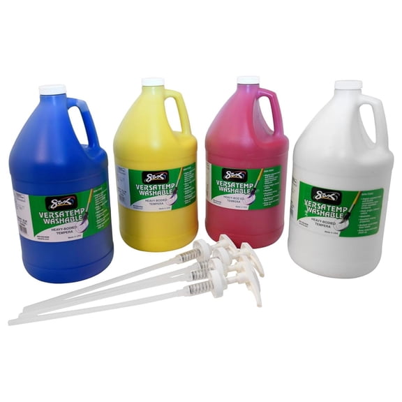 PAINT TEMPERA HB VERSATEMP GALLON SET WITH PUMPS WASH SET OF 4