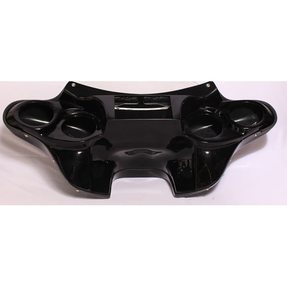 PAINTED BLACK BATWING FAIRING WINDSHIELD for HARLEY SOFTAIL FATBOY HERITAGE DELUXE CUSTOM SLIM 2000-2017