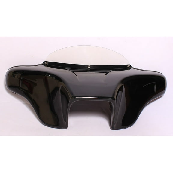 PAINTED BLACK BATWING FAIRING WINDSHIELD for Harley SOFTAIL FATBOY HERITAGE DELUXE CUSTOM SLIM 2018-2023