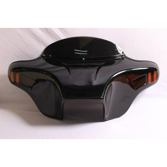 PAINTED BLACK BATWING FAIRING WINDSHIELD for Kawasaki Vulcan 900 Custom 2006-2025
