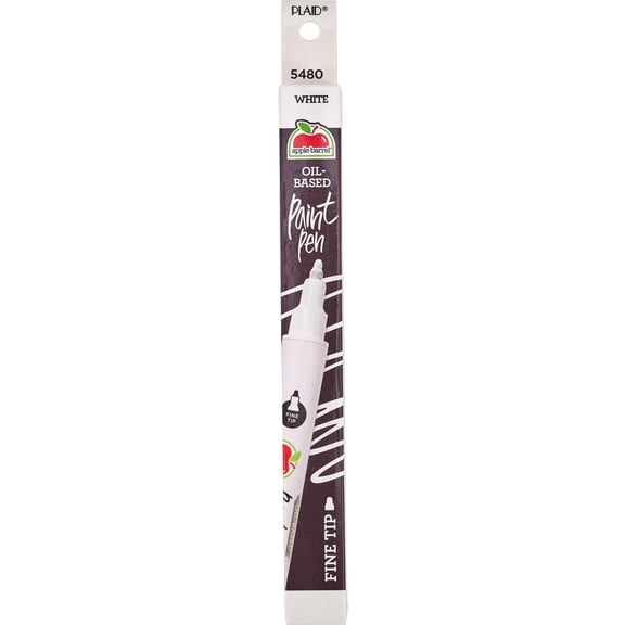 Apple Barrel Multi-Surface Oil-Based Paint Pens, Fine Tip, White