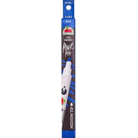 Apple Barrel Multi-Surface Oil-Based Paint Pens, Medium Tip, Blue