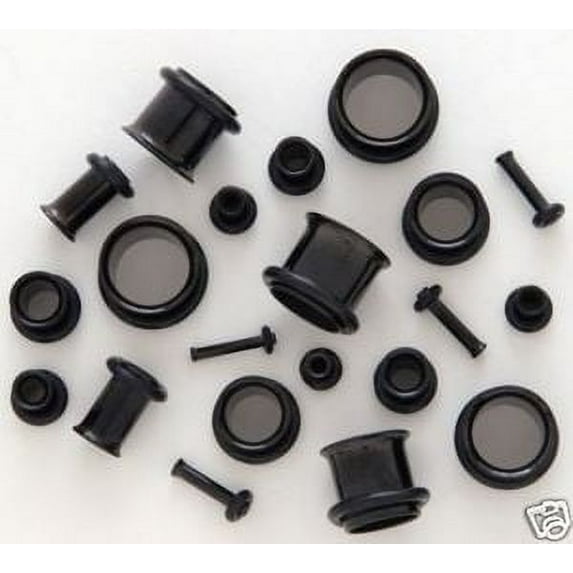 PAIR 00g gauge TITANIUM EAR STRETCH KIT PLUGS tunnels