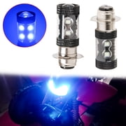 PAIR 8000K ICE BLUE H6m LED LIGHT HEADLIGHT DRIVING BULB FOR YAMAHA HONDA KAWASAKI ATV
