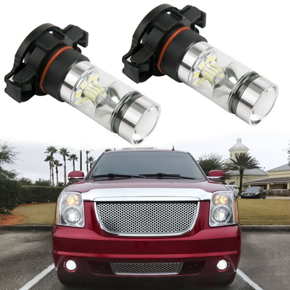 PAIR H16 5202 LED FOG LIGHT BULBS REPLACEMENT DAYTIME RUNNING LIGHT DRIVING LAMP DRL 6000K XENON WHITE