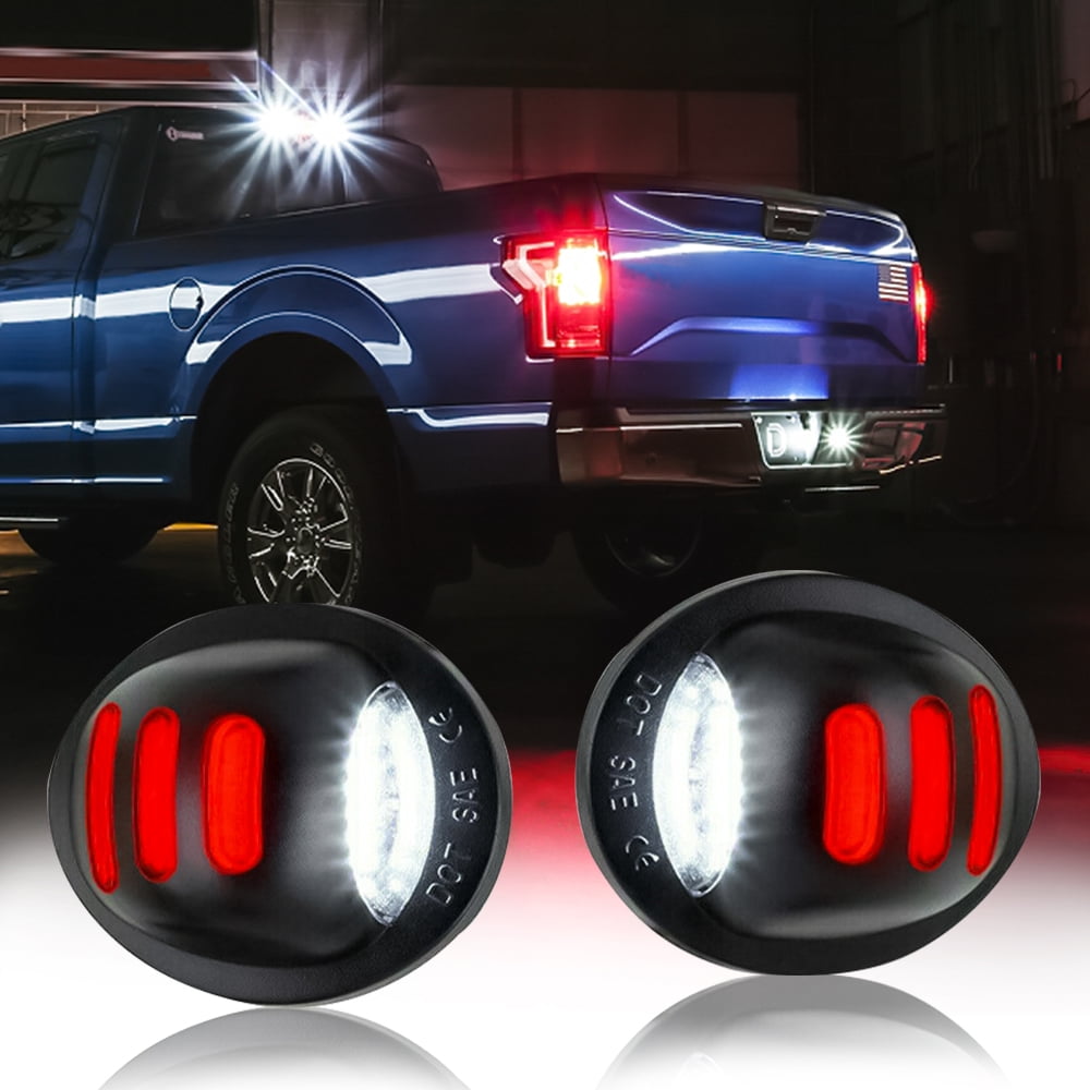 PAIR LED License Plate Light Red OLED Neon Tube DRL For Ford F150 F250 F350  Explorer Expedition Bronco Ranger Excursion Heritage Lincoln Mark 