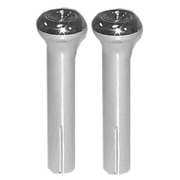 PAIR OF CHROME DOOR LOCK KNOBS FOR ALL MODELS WITH ROUND/SMOOTH KNOBS