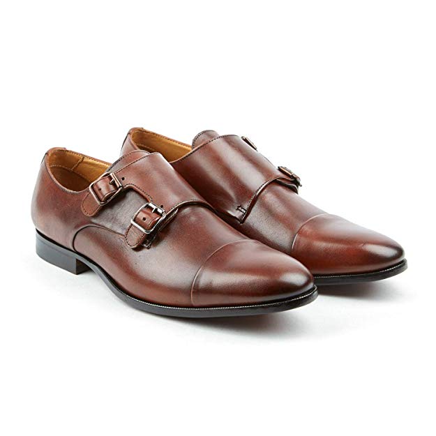 PAIR OF KINGS MEN'S MONK STRAP BRANDY JACK CASUAL MONK STRAP BUCKLE DRESS SHOES (8.5) - image 1 of 2