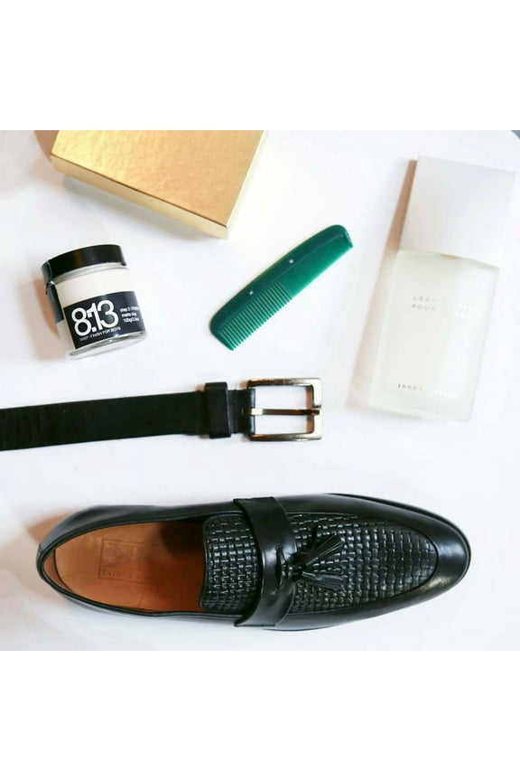 PAIR OF KINGS MENS ACE FORMAL DRESS LOAFERS - MENS ACE BLACK CASUAL LOAFERS (7)