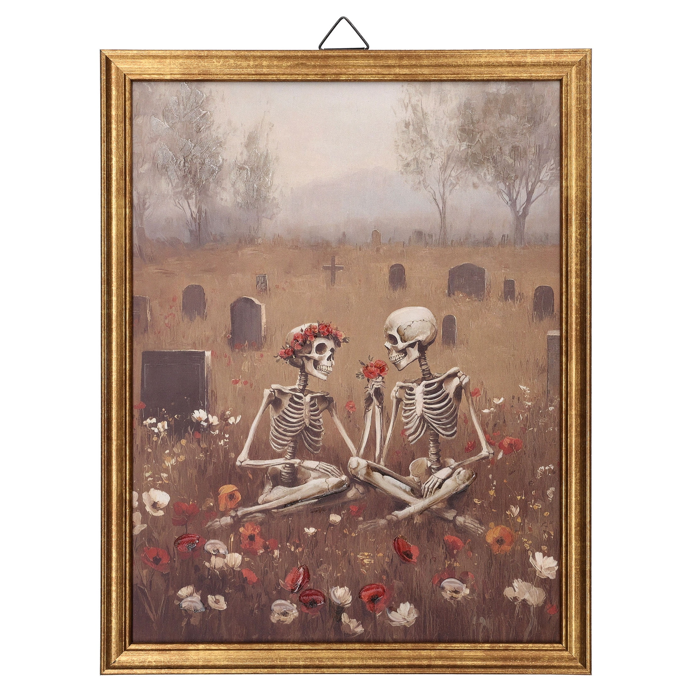 Skeleton Couple Framed Wall Art, Multicolor, 11" x 14", Halloween by Way To Celebrate