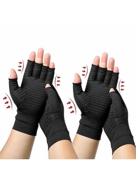 PAIRS Compression Gloves Men Women Pressure Gloves Full Finger Gloves for Women Compression Gloves for Finger Wrist-S