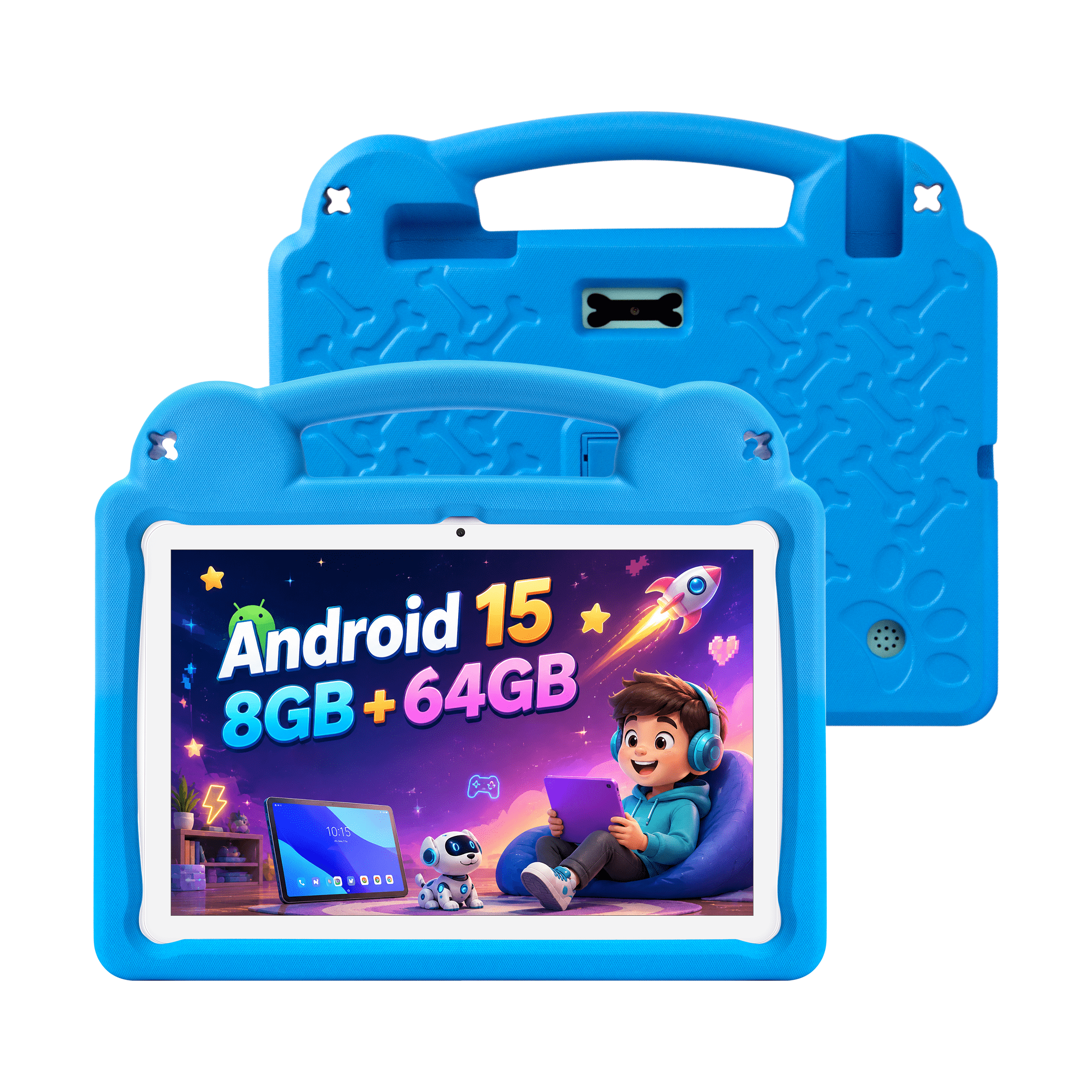 PAITANRY 10.1 inch Kids Tablet Android 15, 4GB RAM 64GB ROM 1TB Expand ...