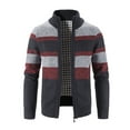 thumbnail image 1 of PAIWINDS Men's Cardigan Sweaters Full Zip Up Stand Collar Casual Knitted Sweater, 1 of 5