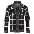 thumbnail image 1 of PAIWINDS Men's Shawl Collar Cardigans Big & Tall Boys Button Knit Sweater with Pockets, 1 of 5
