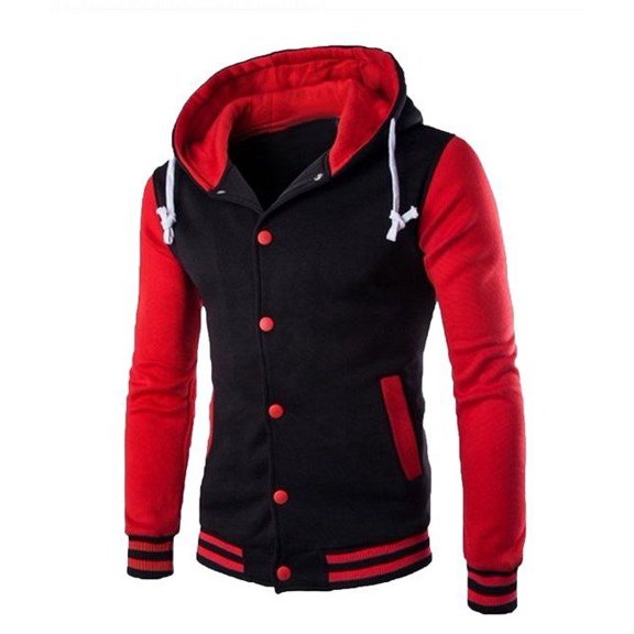 PAIWINDS Men's Varsity Baseball Jacket Casual Bomber Jacket Windbreaker Lightweight Jacket Coat