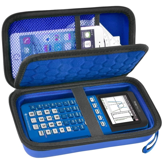 CULEUTIL Case for Texas Instruments TI-84 Plus/TI-83 Plus CE/ for TI-Nspire CX II/ TI Nspire CX/ TI-Nspire CX-II T Cas/ HP Prime Color Graphing Calculator (Box Only) Blue