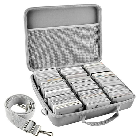 PAIYULE Large Game Card Case Storage Holder for 2500+ Cards, Baseball Football Sports Card Box - Gray