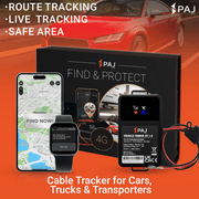 PAJ GPS VEHICLE Finder 4G 1.0 – GPS Tracker for Vehicles, Motorcycles, Truck Tracker - Direct Battery Connection (9-75V) - Real-Time Tracking - App Alarms