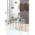 thumbnail image 1 of PAK HOME - Set of 3 High Gloss Grey Nesting End Tables - Round Wood Stacking Coffee Side Accent Table with Metal Legs for Living Room, Home Office, Nightstands for Bedroom - Silver, 1 of 5
