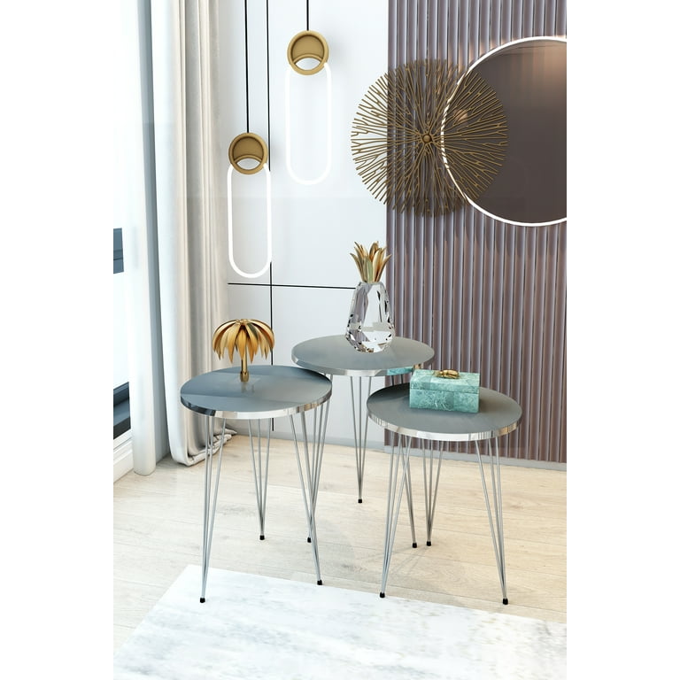 Wood stacking side table deals