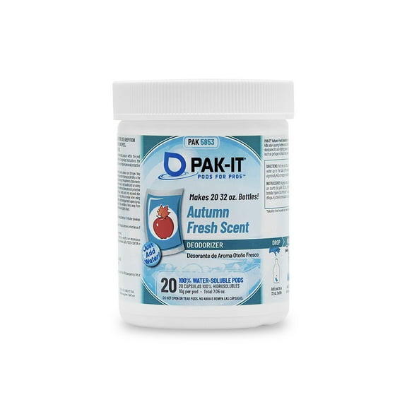PAK-IT Autumn Fresh Deodorizer: 20 Qty. 10-gram Deodorizing Pods in a Large Jar