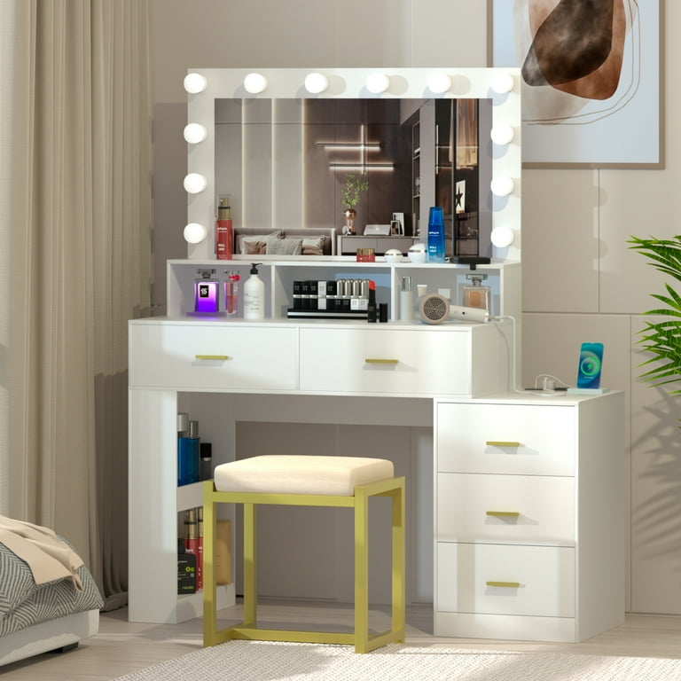 Walmart dressing table with mirror outlet