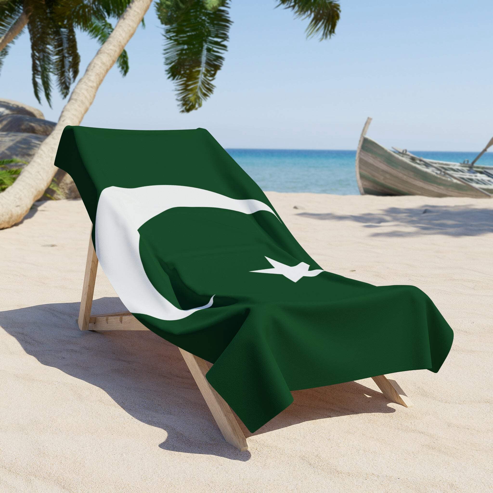 PAKISTAN Flag Beach Towel | Quality  Long Lasting - Larger or Smaller | Paki Pride | Gift for Pakistanis | Lahore Karachi Islamabad Multan