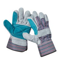 PAKNADA 1 Pair Cowhide Leather Work Gloves, Heavy Duty Safety Gloves with Reinforced Palm, Extended Cuff for Outdoor Tasks (One Size)