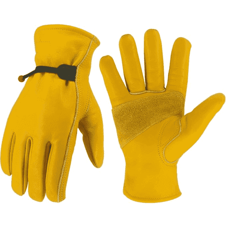 PAKNADA 1 Pair Goatskin Leather Work Gloves, Comfortable for Construction and Outdoor Use