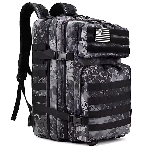 PAKNADA 45L Tactical Backpack,900D Oxford Waterproof Material For Outdoor Hiking Camping & Travel Bag